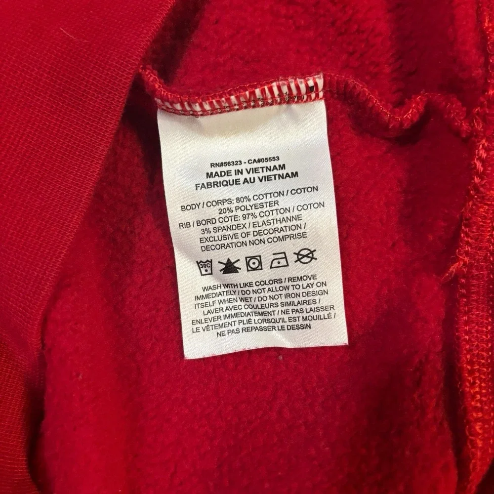 Jordan Brand Plaid Holiday Sweatshirt Red‎ Mens Small Casual Festive Fleece